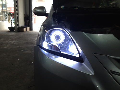 độ đèn bixenon Toyota Vios