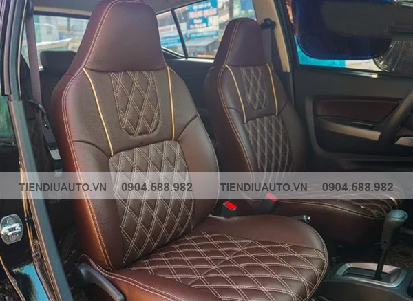 Bọc ghế da xe Toyota Wigo- Mẫu bọc ghế da xe Wigo đẹp nhất 2023