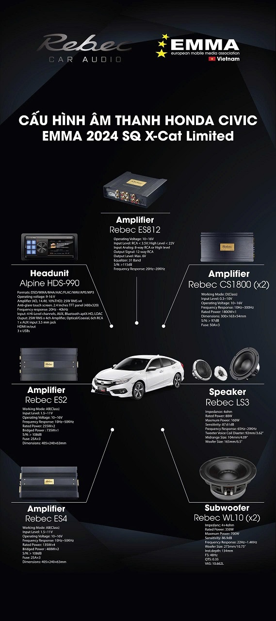 do loa xe honda city loa rebec