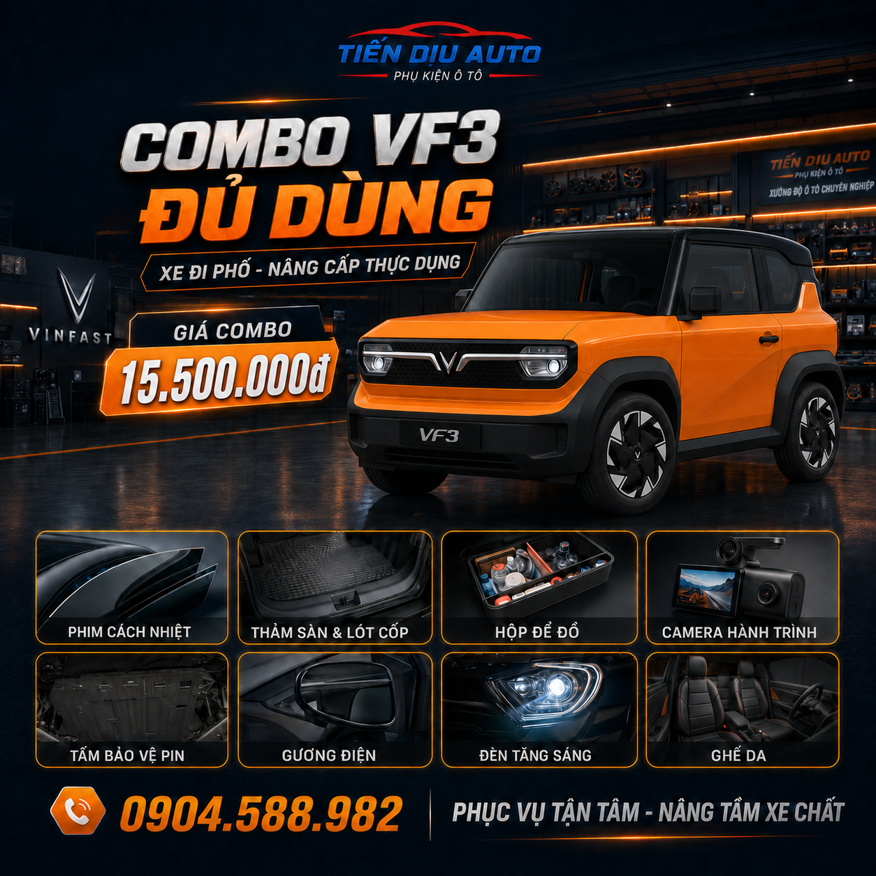 Combo VF3 Đủ Dùng – 8 hạng mục nâng cấp thiết thực