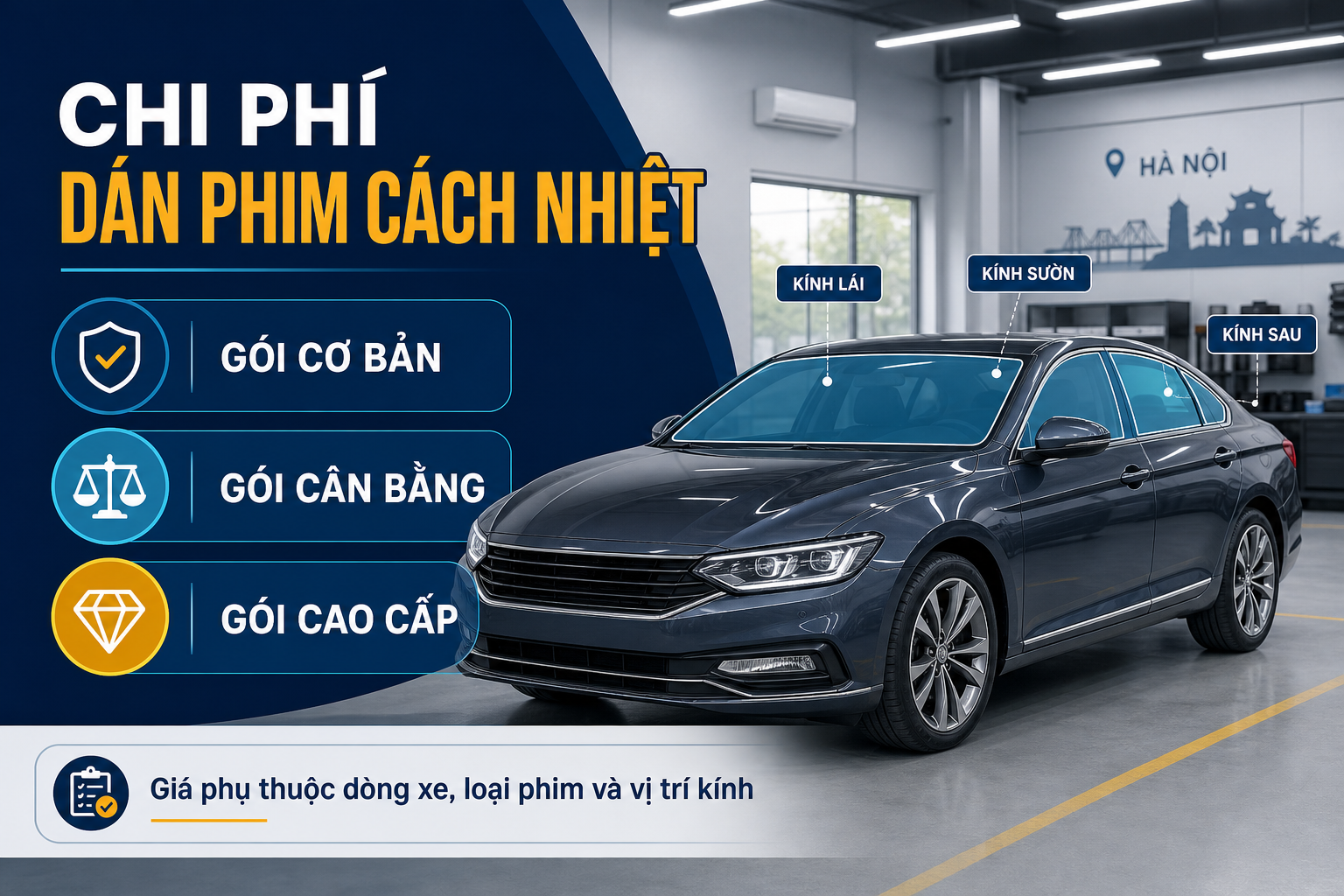 Dán Phim Cách Nhiệt Ô Tô tại Tiến Dịu Auto