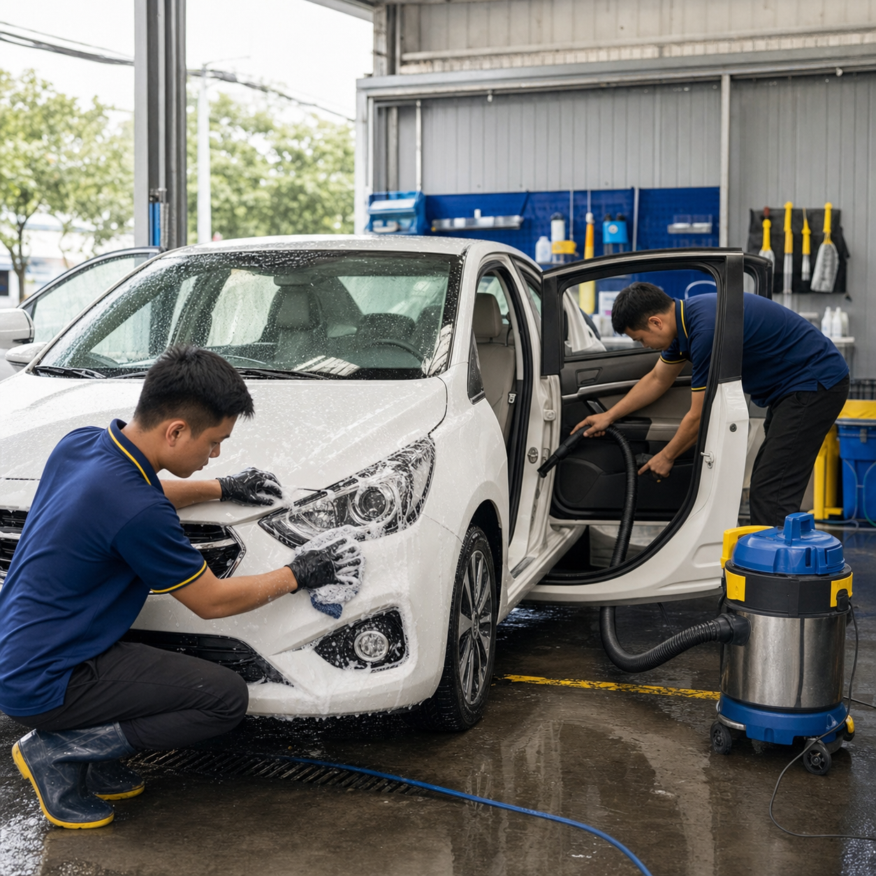 Rửa xe và vệ sinh nội thất cơ bản