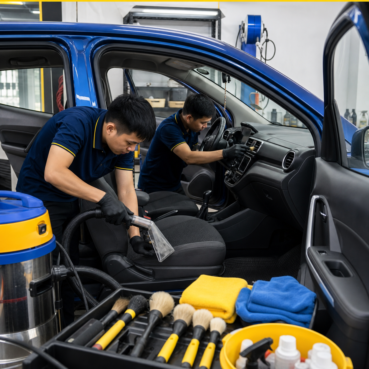 Vệ sinh nội thất chuyên sâu xe 4 chỗ