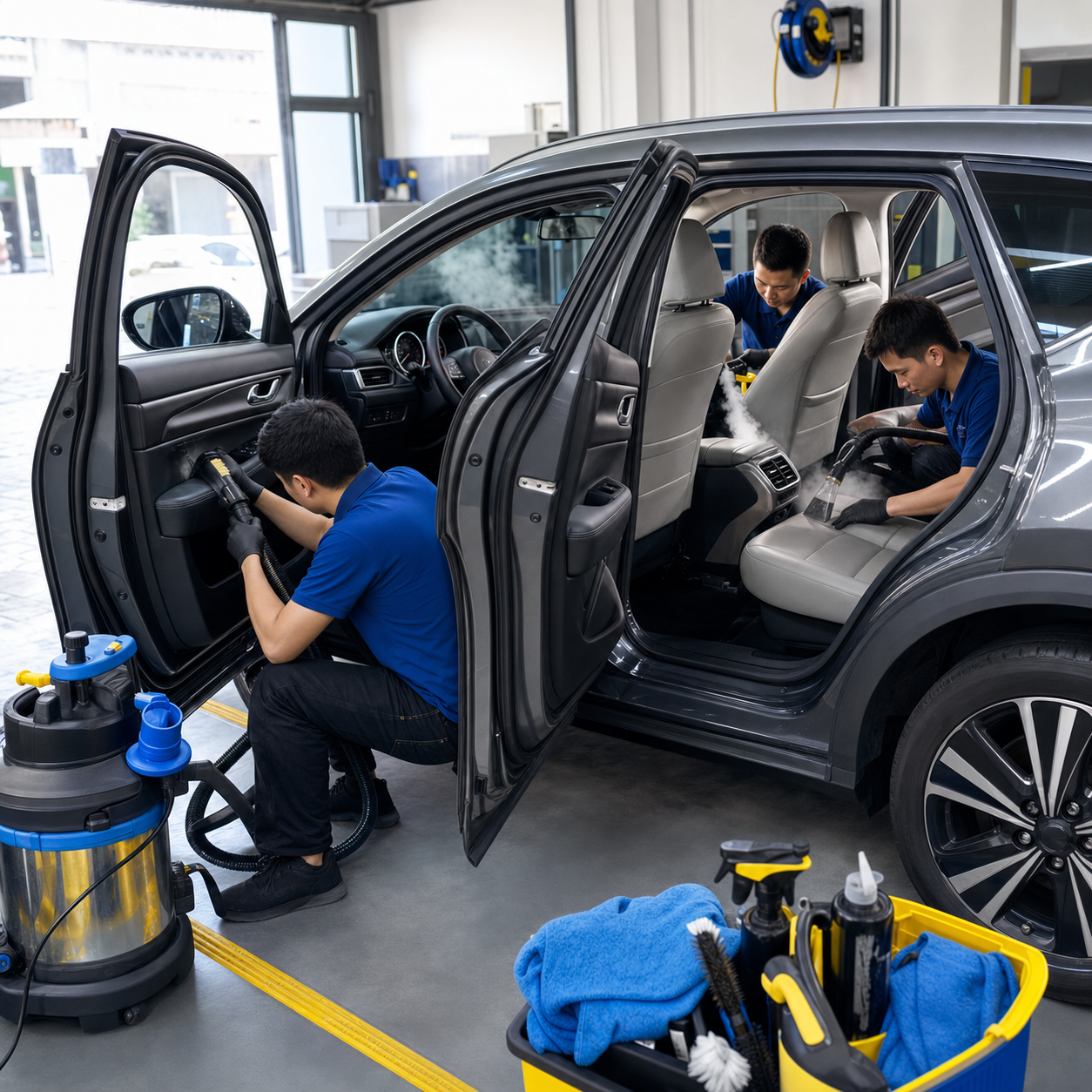 Vệ sinh nội thất chuyên sâu xe 5 chỗ